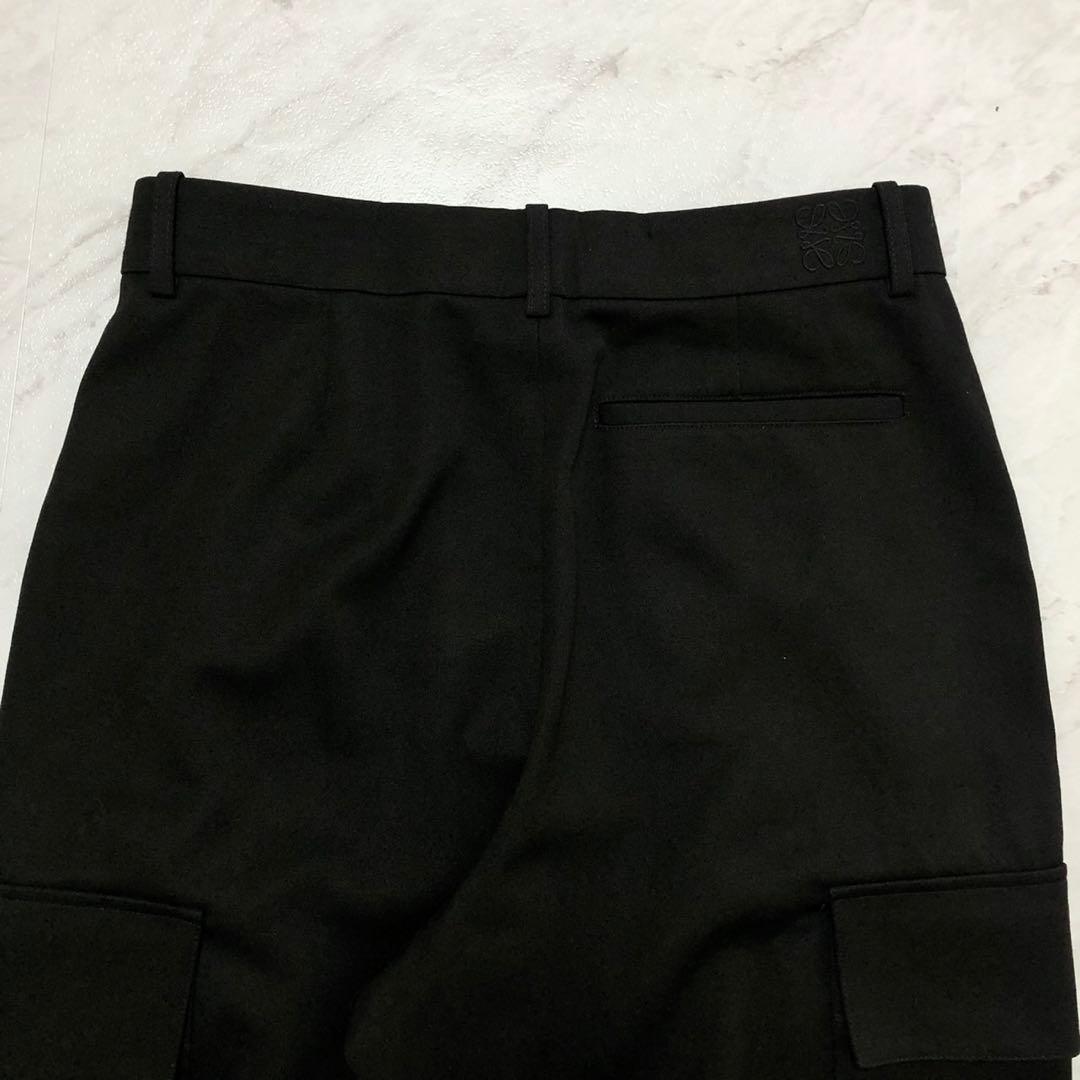 【現行 極美品】 LOEWE ワイド トラウザーズ カーゴパンツ ブラック 46