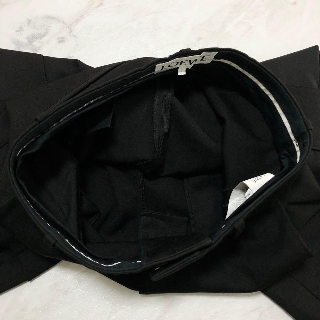 【現行 極美品】 LOEWE ワイド トラウザーズ カーゴパンツ ブラック 46