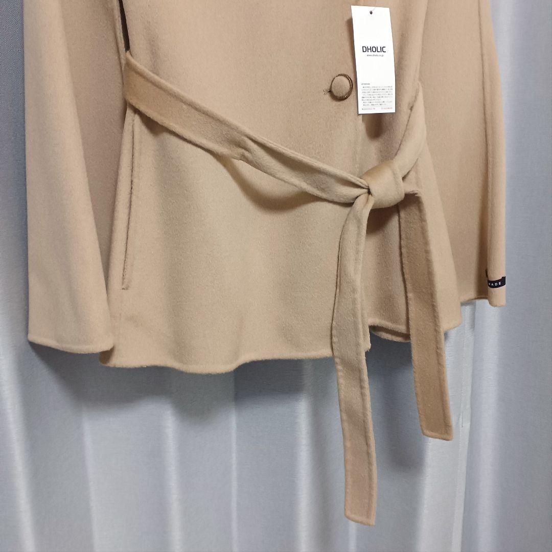 【新品タグ付き】サイドボタンハンドメイドケープジャケット ベージュ