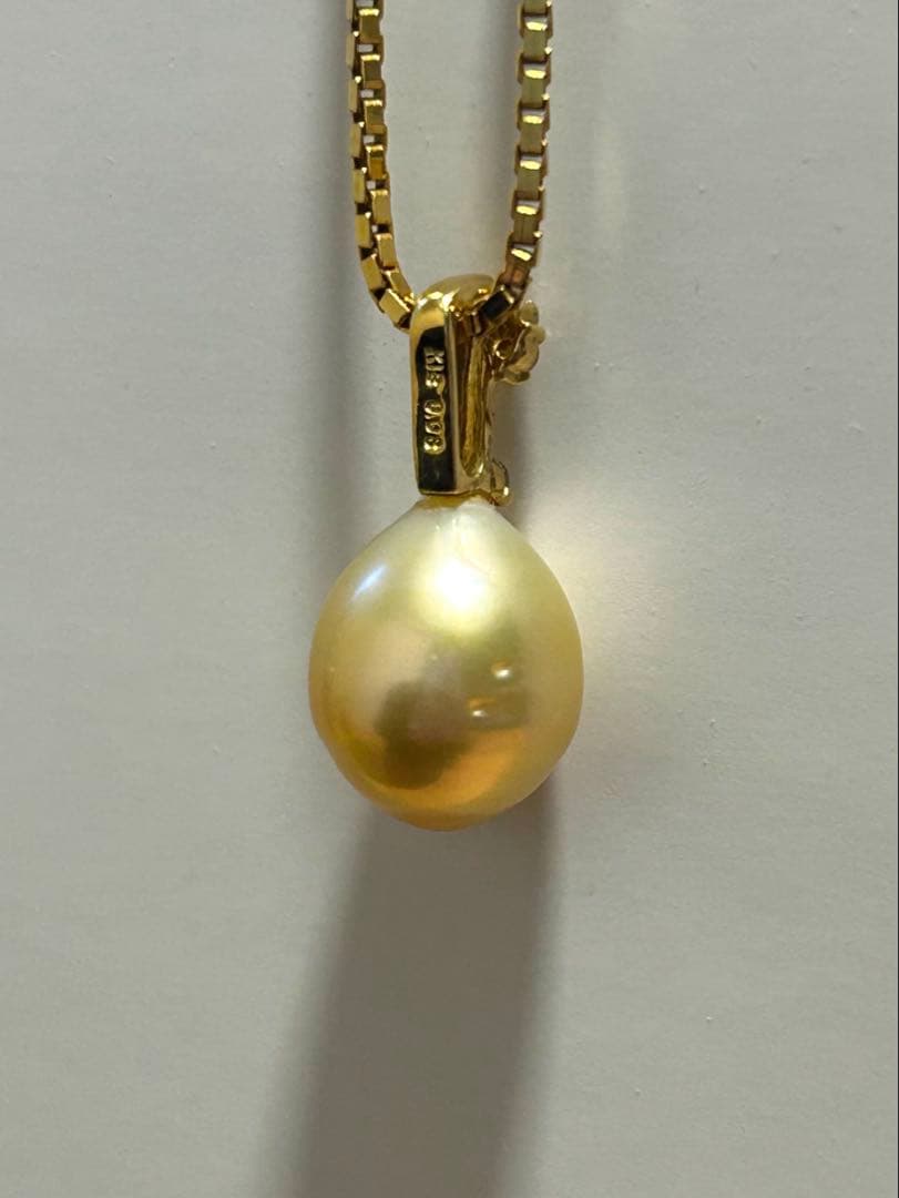k18 D0.08ct 南洋ゴールデンパール ペンダントトップ