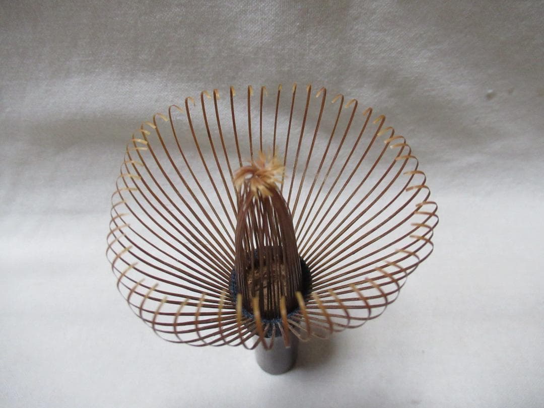 茶道具　茶筅２本　煤竹弥三郎作　白竹久保左京