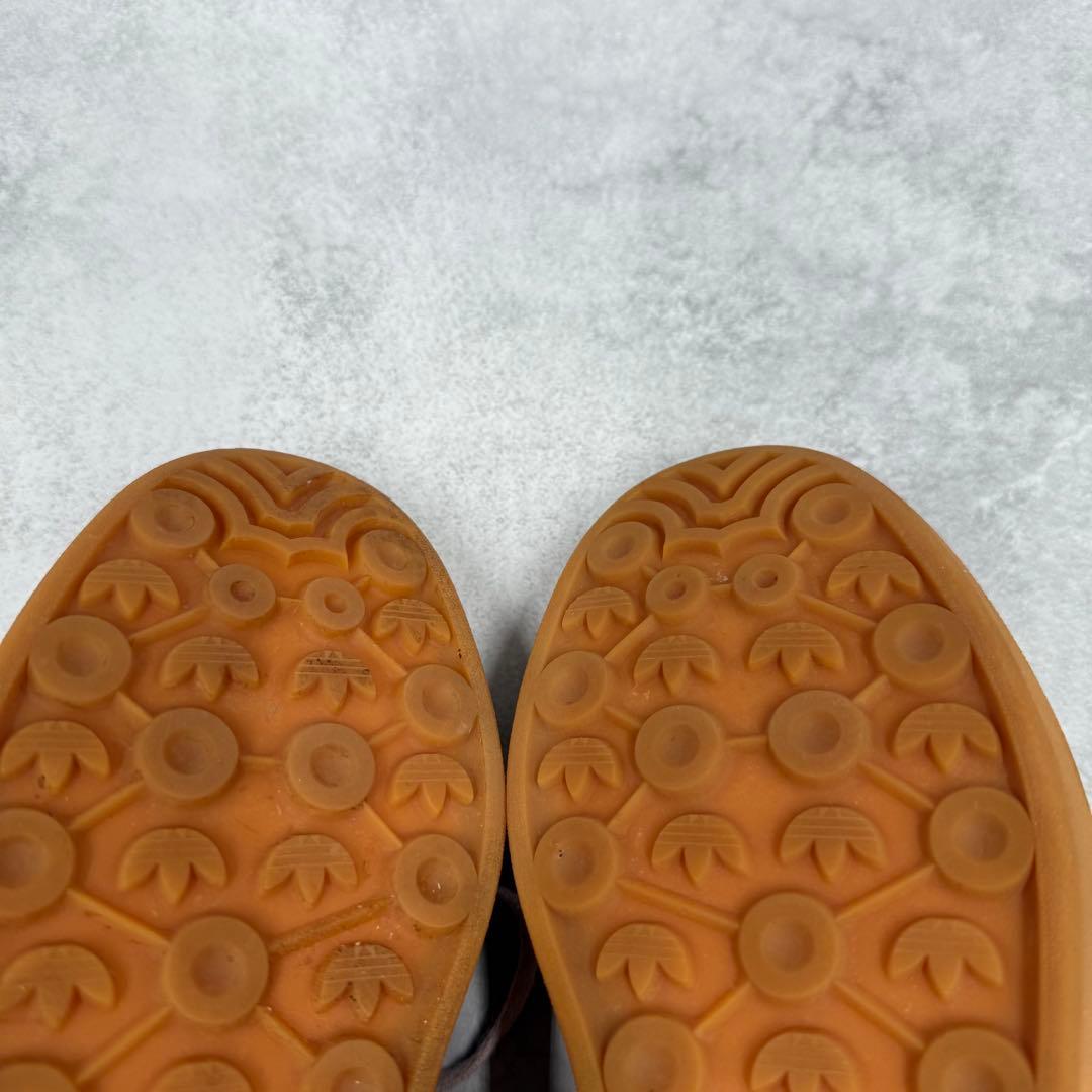 addidas ガゼルボールド 厚底 スニーカー ブラウン×ピンク