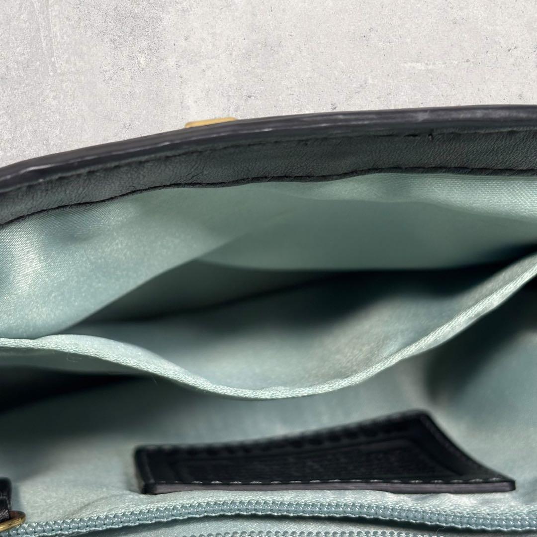 コーチ ソーホー ワンショルダーバッグ レザー 黒　ターンロック 保存袋