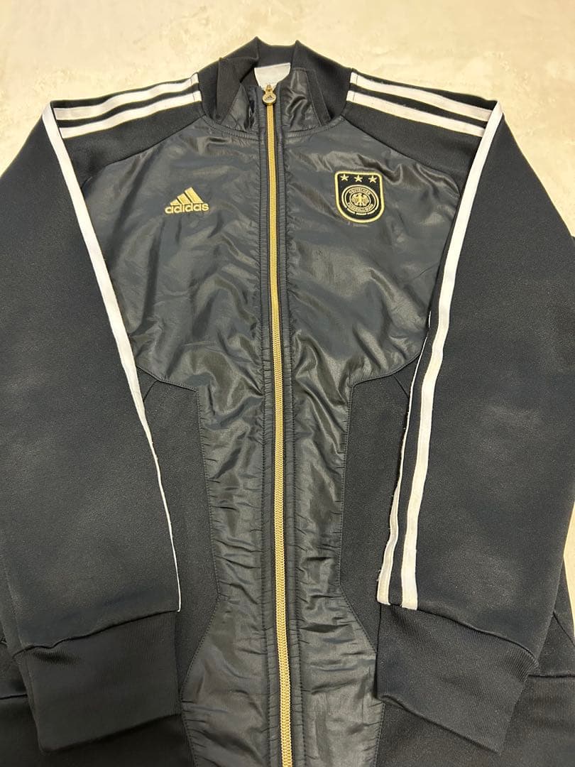 【希少】adidas ドイツ代表 刺繍ロゴ トラックジャケット ジャージ