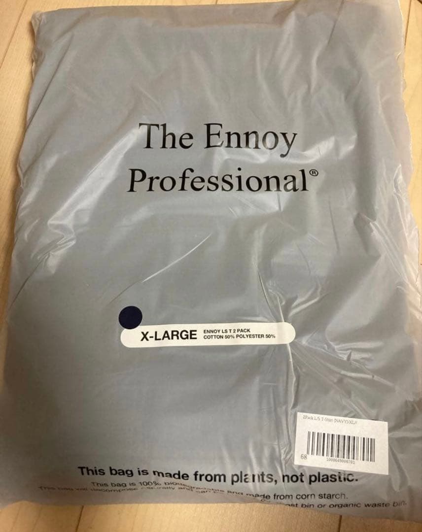 ennoy 2Pack L/S T-Shirts (NAVY) サイズXL