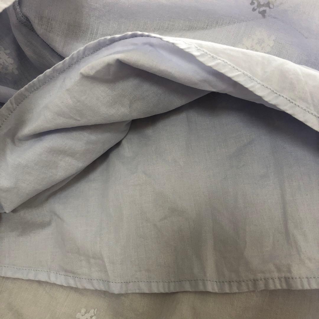 ne Quittez pas コットンボイルホイルフラワープリントスリーブドレス