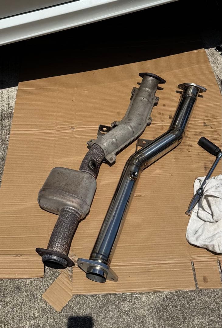 【ひろき】VAB STI フロントパイプ　ストレート　第２触媒ストレート