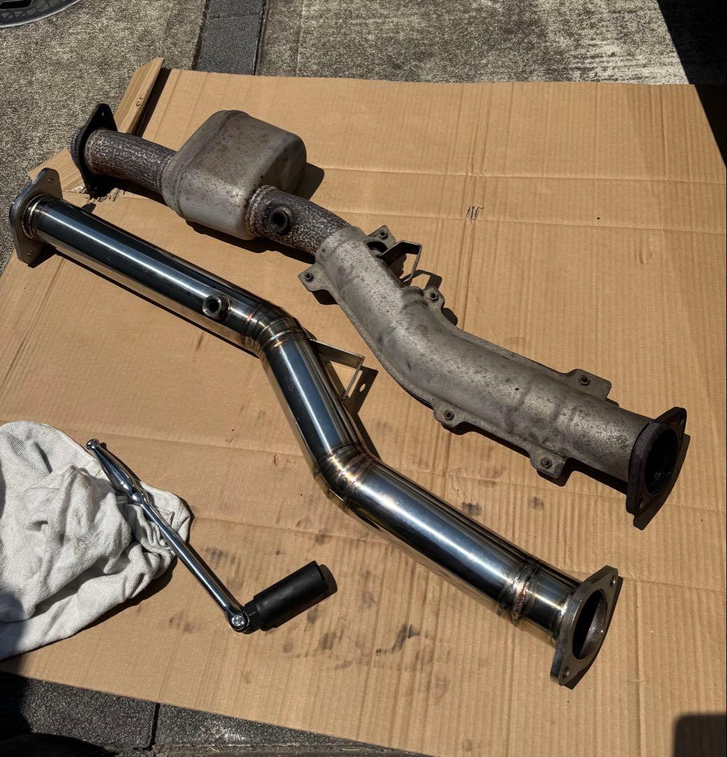 【ひろき】VAB STI フロントパイプ　ストレート　第２触媒ストレート