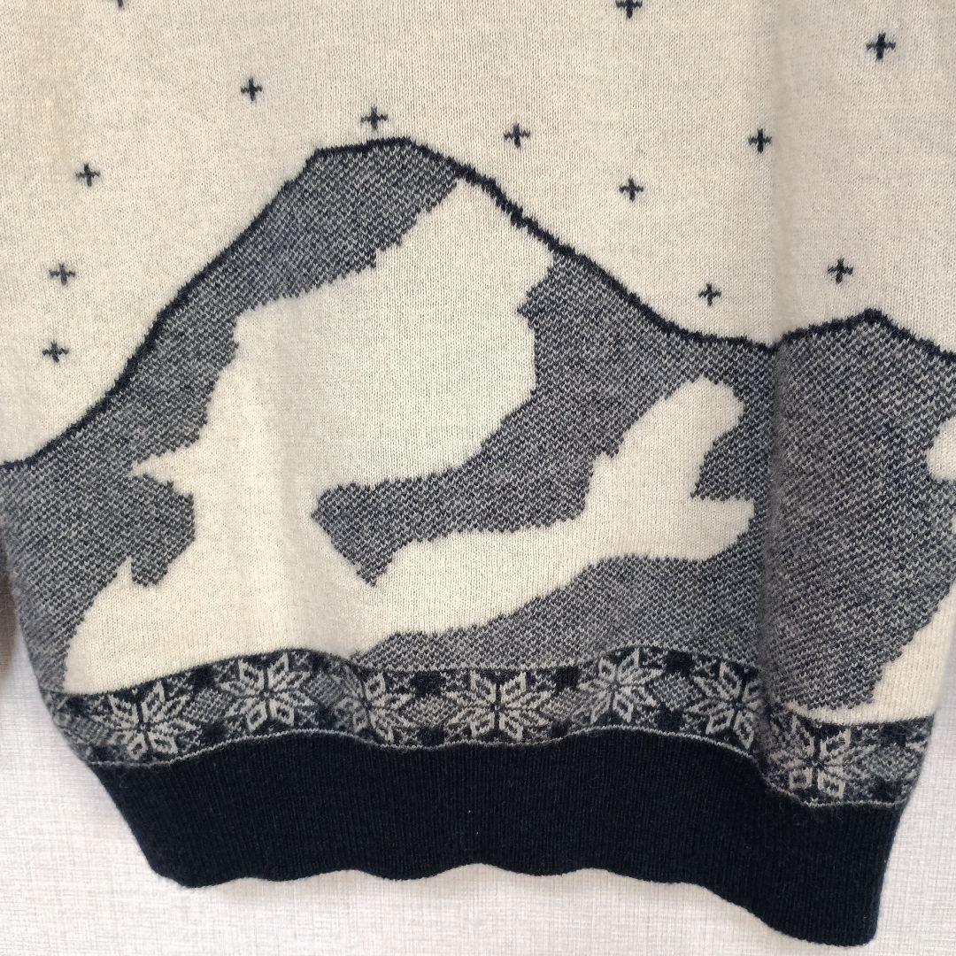 4サイズ　PEARLY GATES 日本製　ウールセーター　ニット　山登り