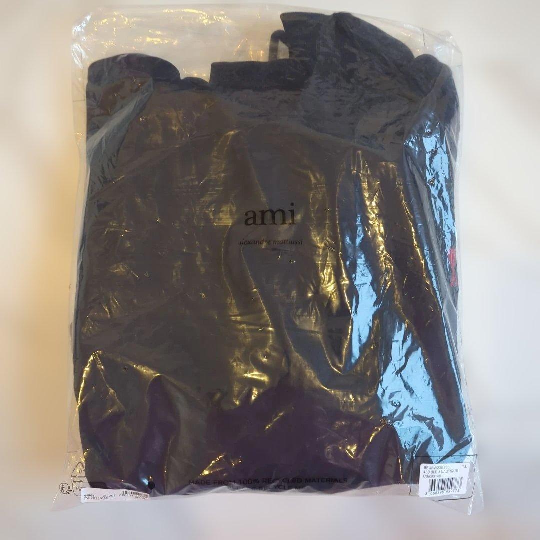 【セール】AMI PARIS パーカー ネイビー L ハート刺繍 ロゴ