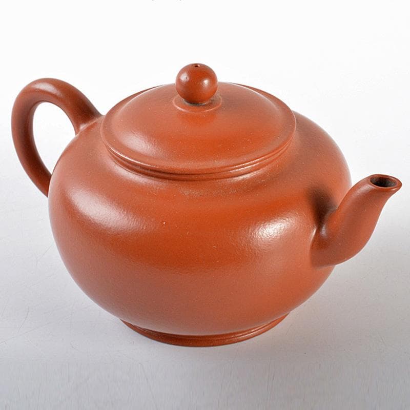 中国　孟臣銘　紫砂　朱泥　漢詩刻　急須　茶壷　M　R5369