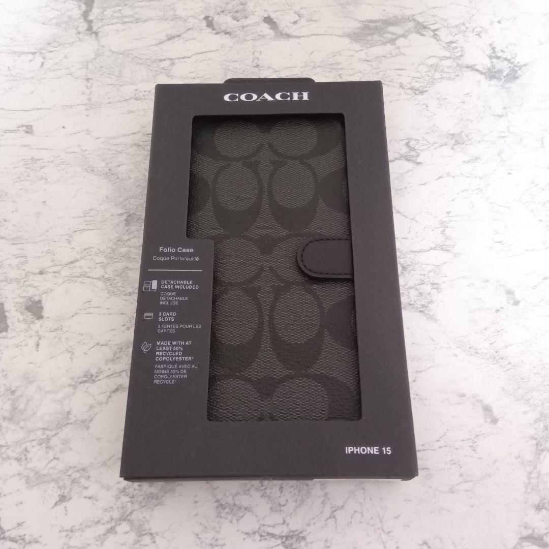 【新品未使用】COACH iPhone 15 手帳型 フィリオケース Filio