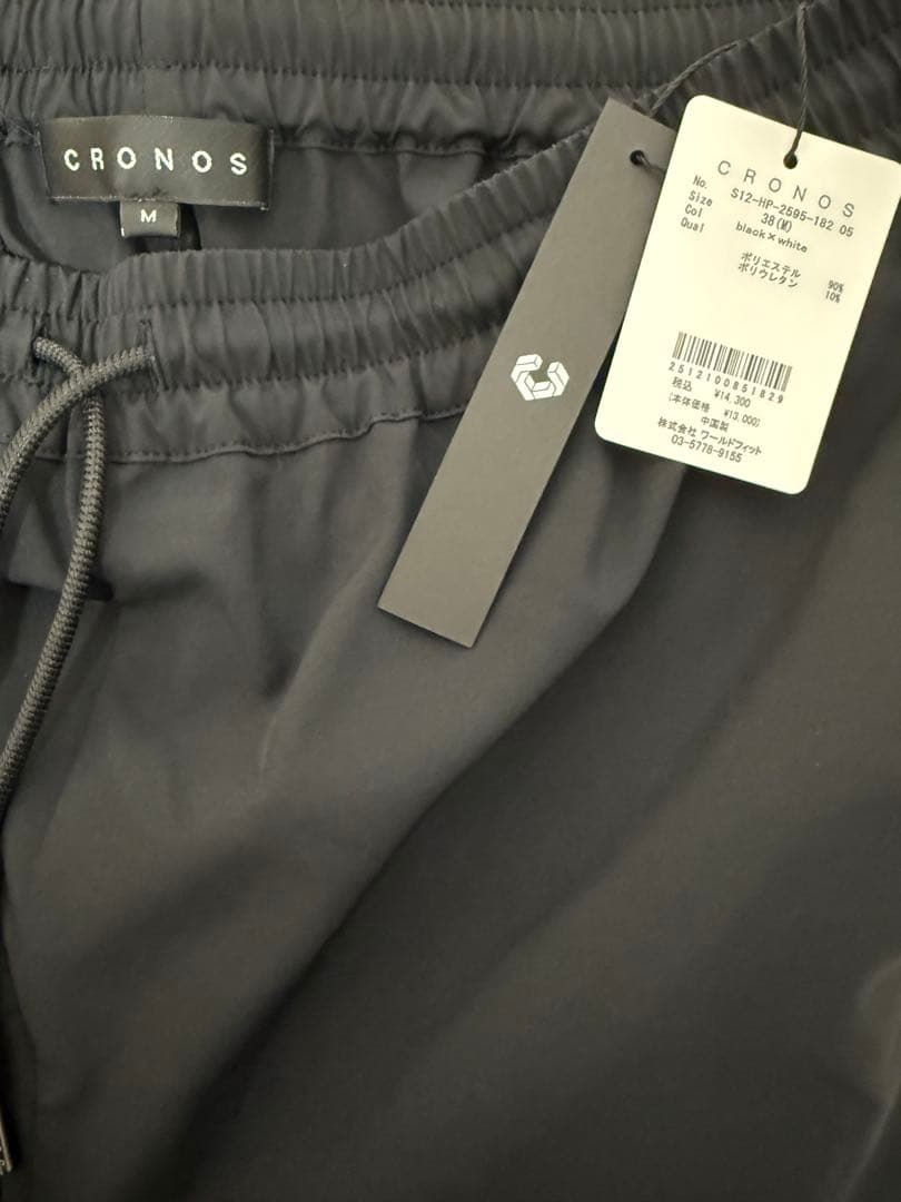 【OM】CRONOS サイドストライプ ショートパンツ ブラック