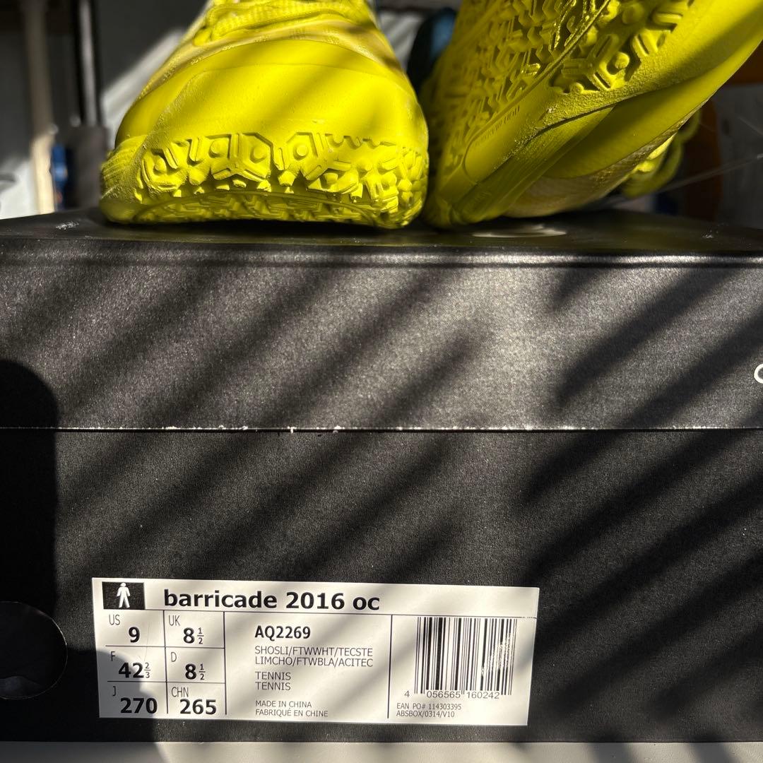 【新品未使用】adidas Barricade2016 ocテニスシューズ箱有り