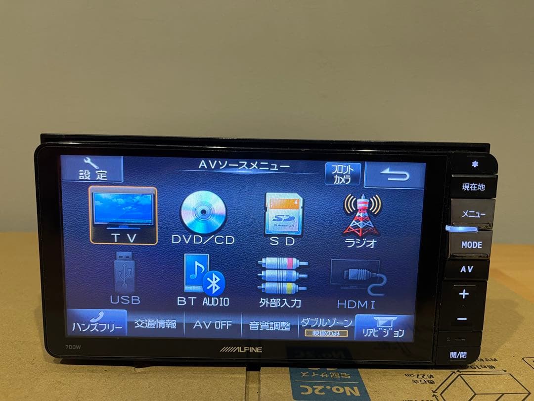 ALPINEアルパイン700Wプリウス30またはその他の車種2017年の地図{P