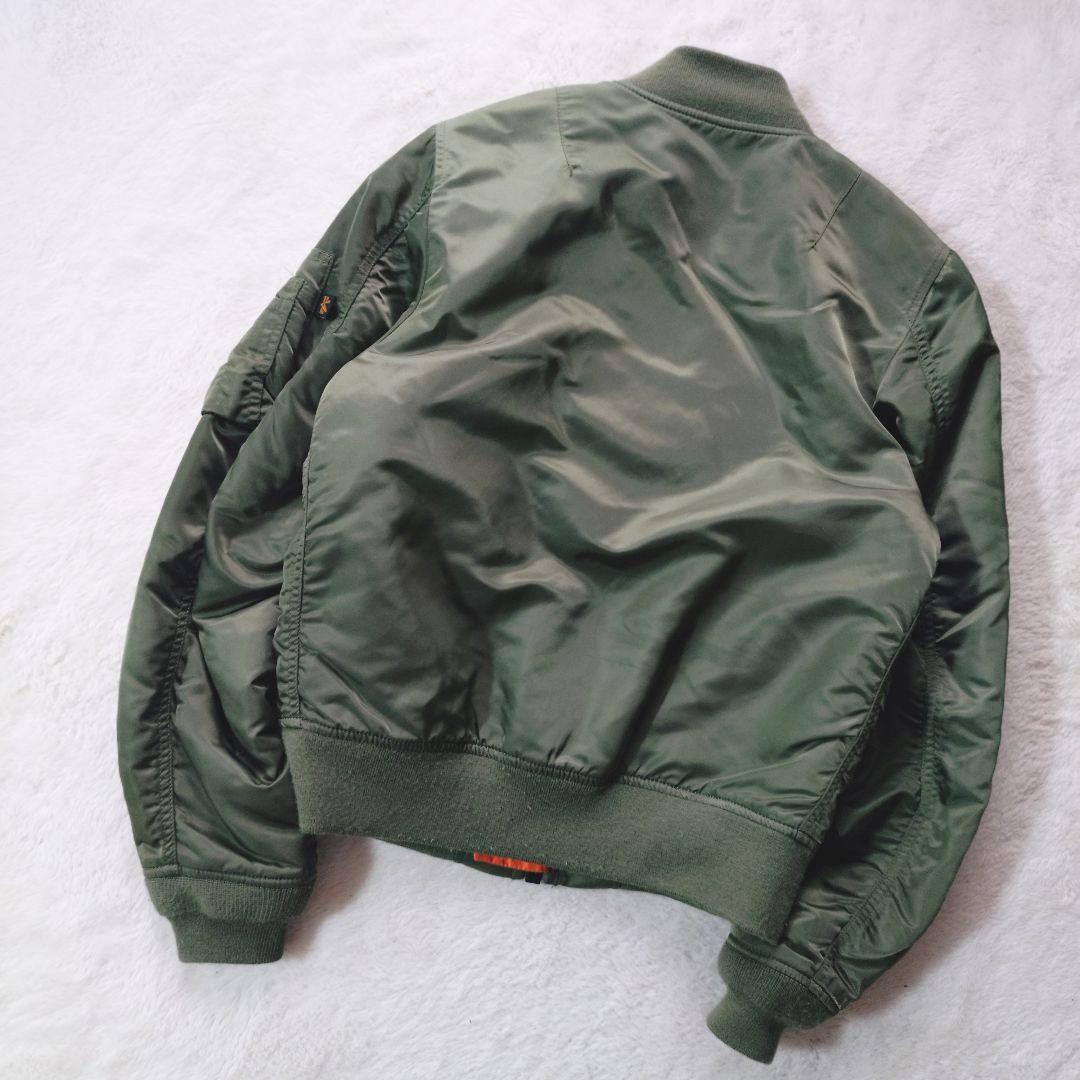 美品 現行 ALPHA INDUSTRIES MA-1 フライトジャケット M