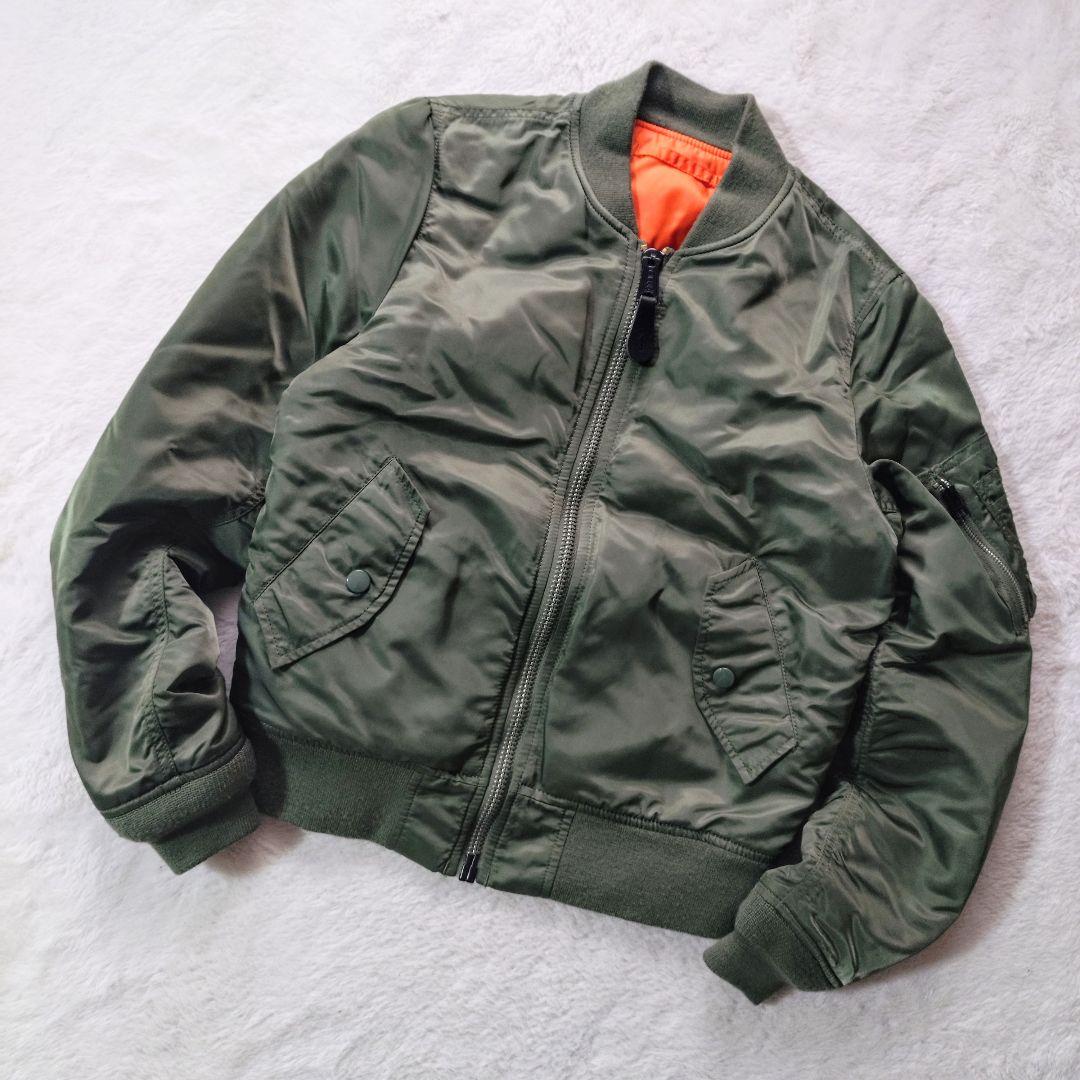 美品 現行 ALPHA INDUSTRIES MA-1 フライトジャケット M