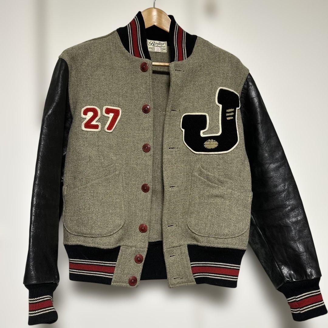 Warehouse スタジャン 38 袖革 ホースハイド