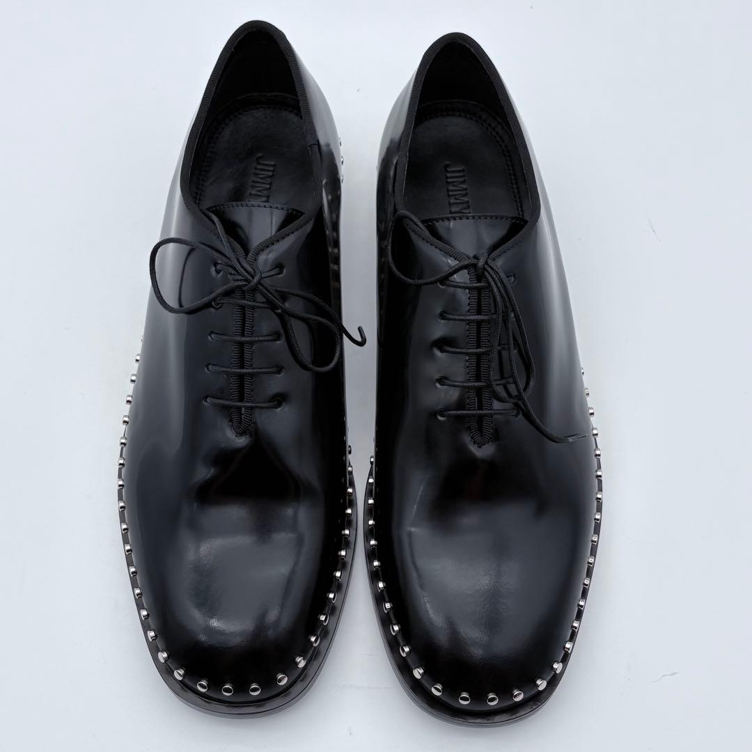 未使用級　JIMMY CHOO レザー スタッズ ドレスシューズ 靴 メンズ