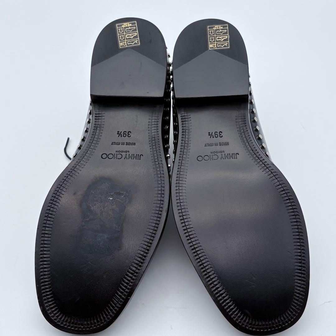 未使用級　JIMMY CHOO レザー スタッズ ドレスシューズ 靴 メンズ