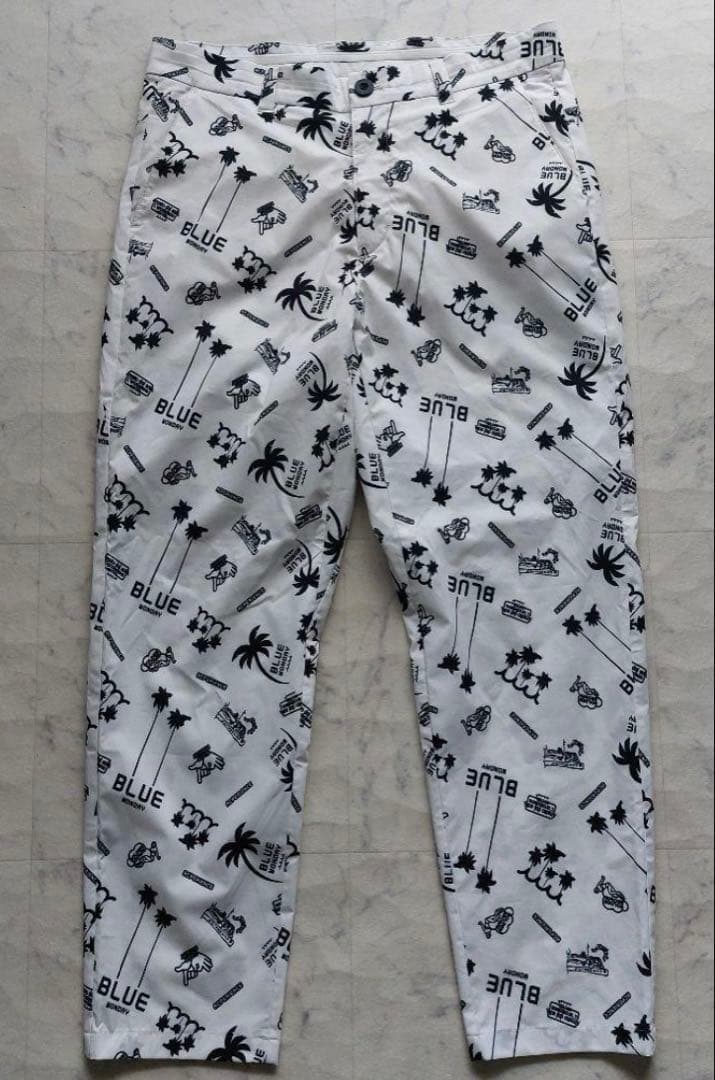 Mutamarine ムータマリン　パーム柄パンツ　春夏用　薄手生地　裾上げ済
