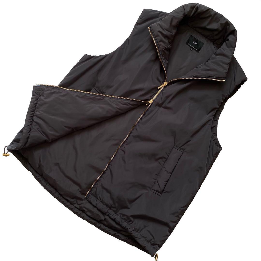 美品 23区 近年モデル 洗える 中綿 パティング ベスト 38 グレー