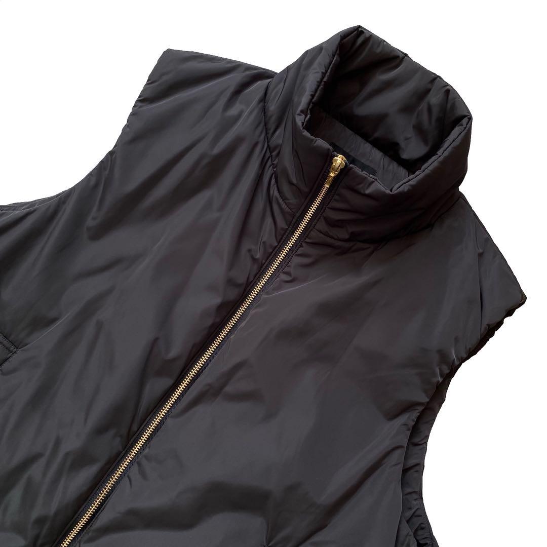 美品 23区 近年モデル 洗える 中綿 パティング ベスト 38 グレー