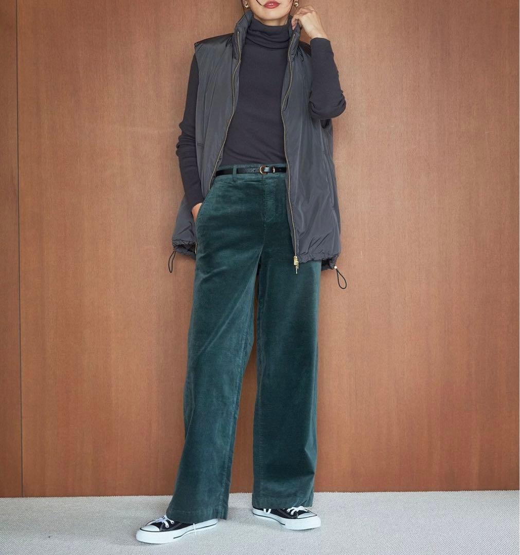 美品 23区 近年モデル 洗える 中綿 パティング ベスト 38 グレー