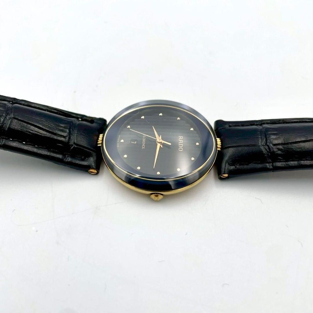 313 美品 新品ベルト ラドー フローレンス デイト 腕時計 クオーツ 稼働