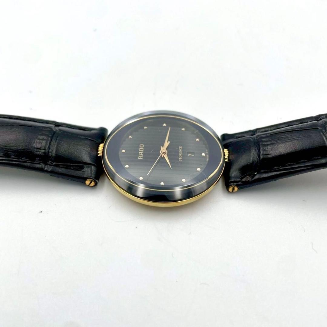 313 美品 新品ベルト ラドー フローレンス デイト 腕時計 クオーツ 稼働
