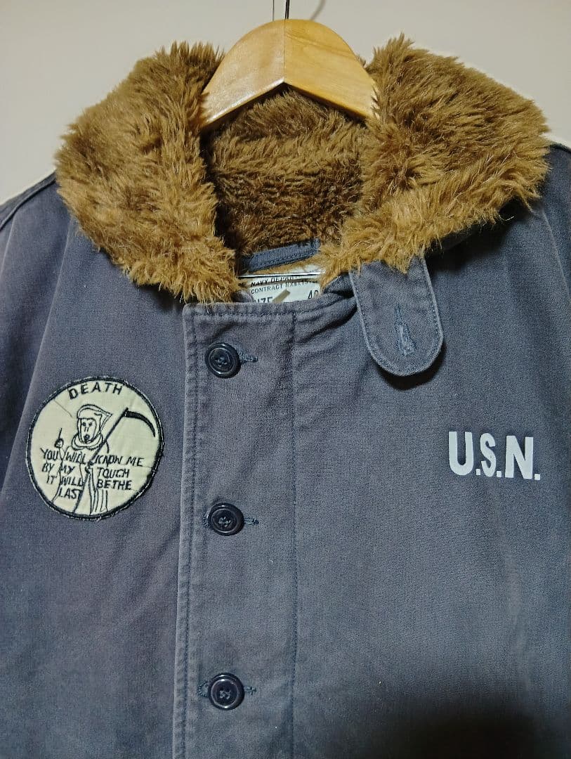 usnavy n-1 type デッキジャケット　ネイビー　フェード