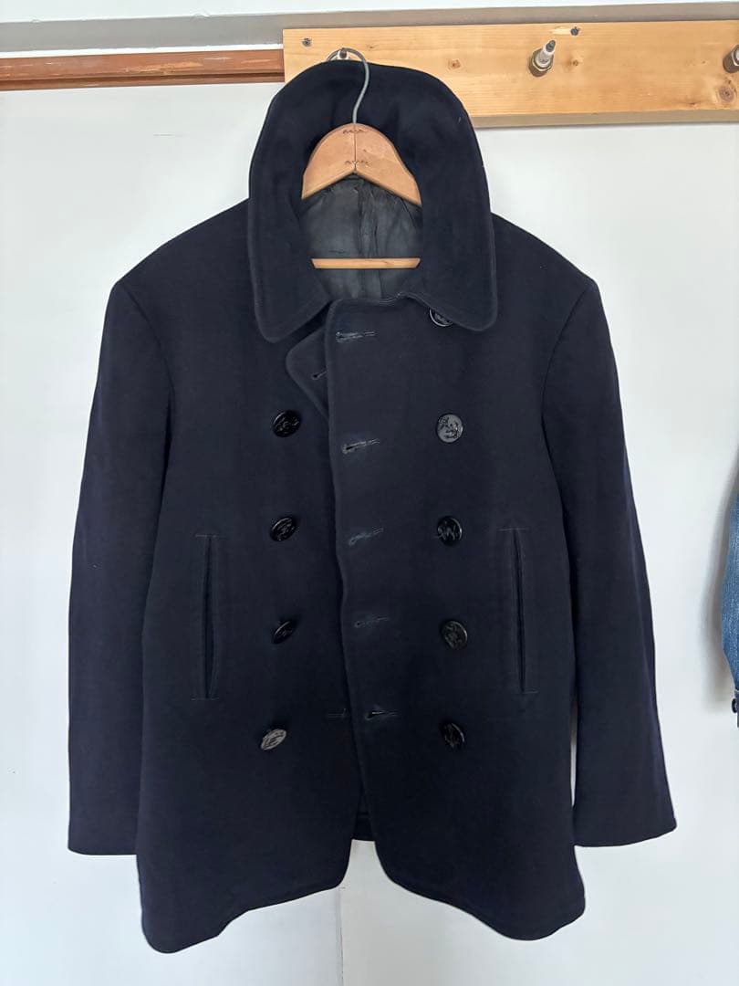 40's U.S.NAVY 10ボタン Pコート ビンテージ　米軍実物