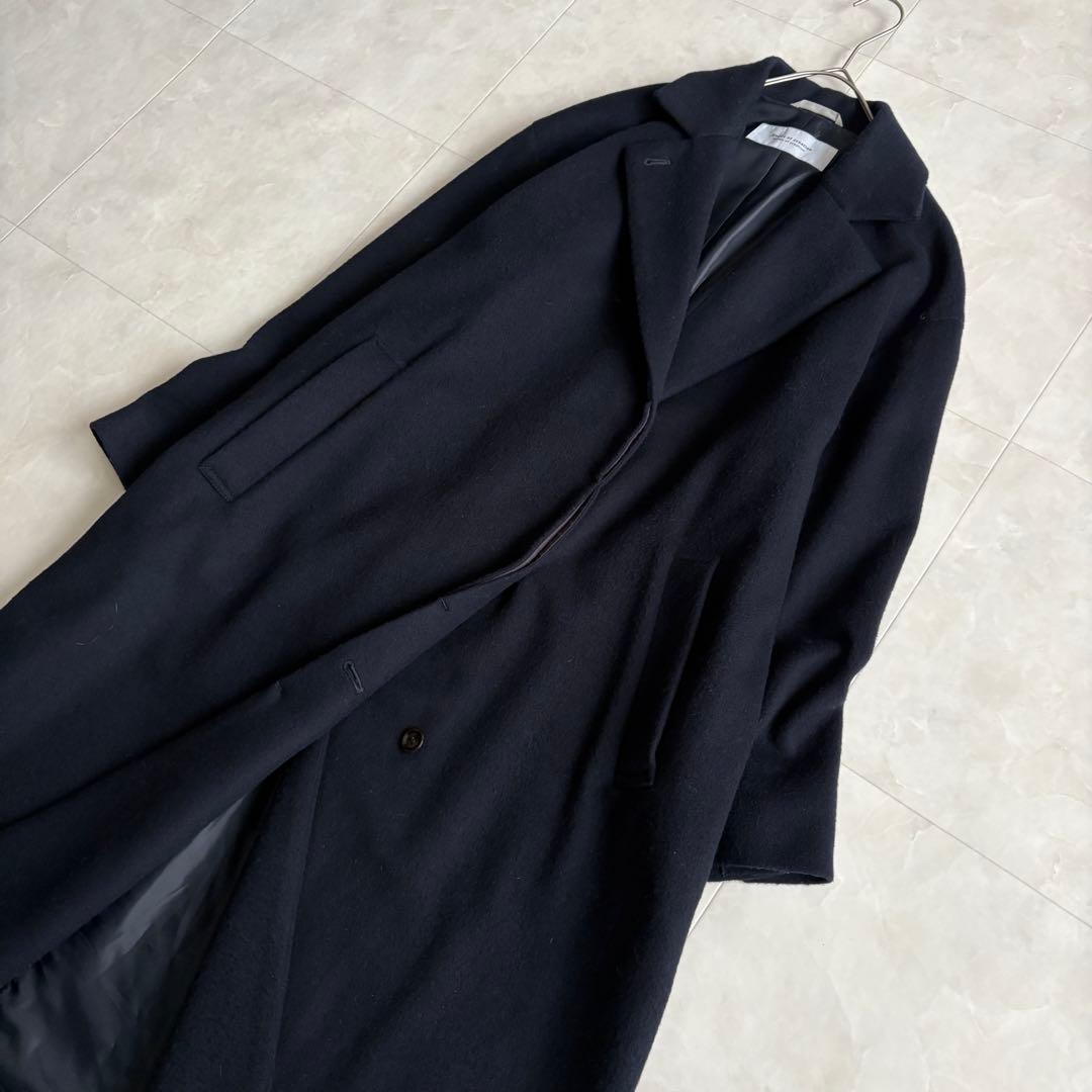 美品✨ ハンズオブクリエイション チェスターコート ネイビー F 日本製 ロング