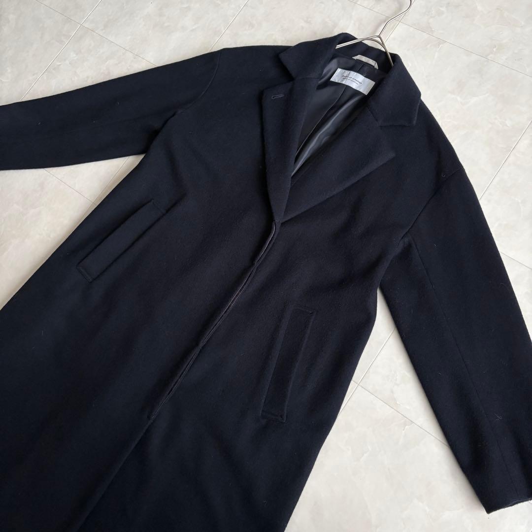 美品✨ ハンズオブクリエイション チェスターコート ネイビー F 日本製 ロング