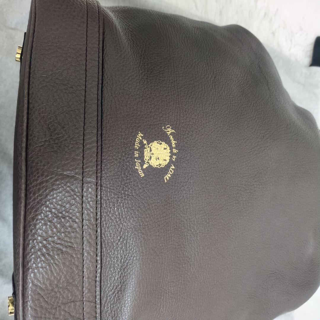 タグ付き　ADMJ 大きめ 巾着 3way ショルダーバッグ モカグレージュ