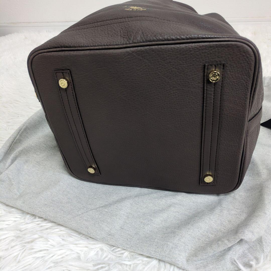 タグ付き　ADMJ 大きめ 巾着 3way ショルダーバッグ モカグレージュ