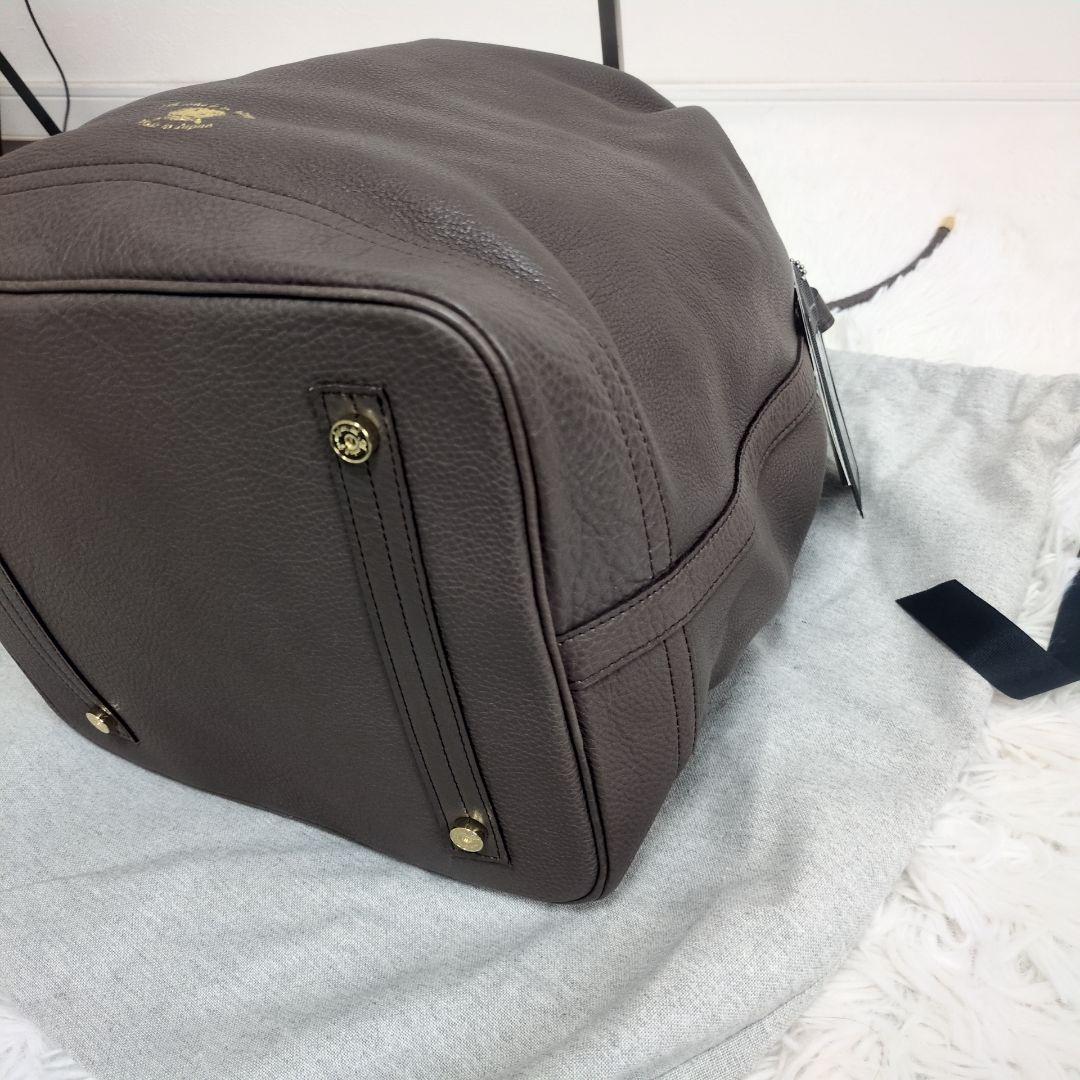 タグ付き　ADMJ 大きめ 巾着 3way ショルダーバッグ モカグレージュ