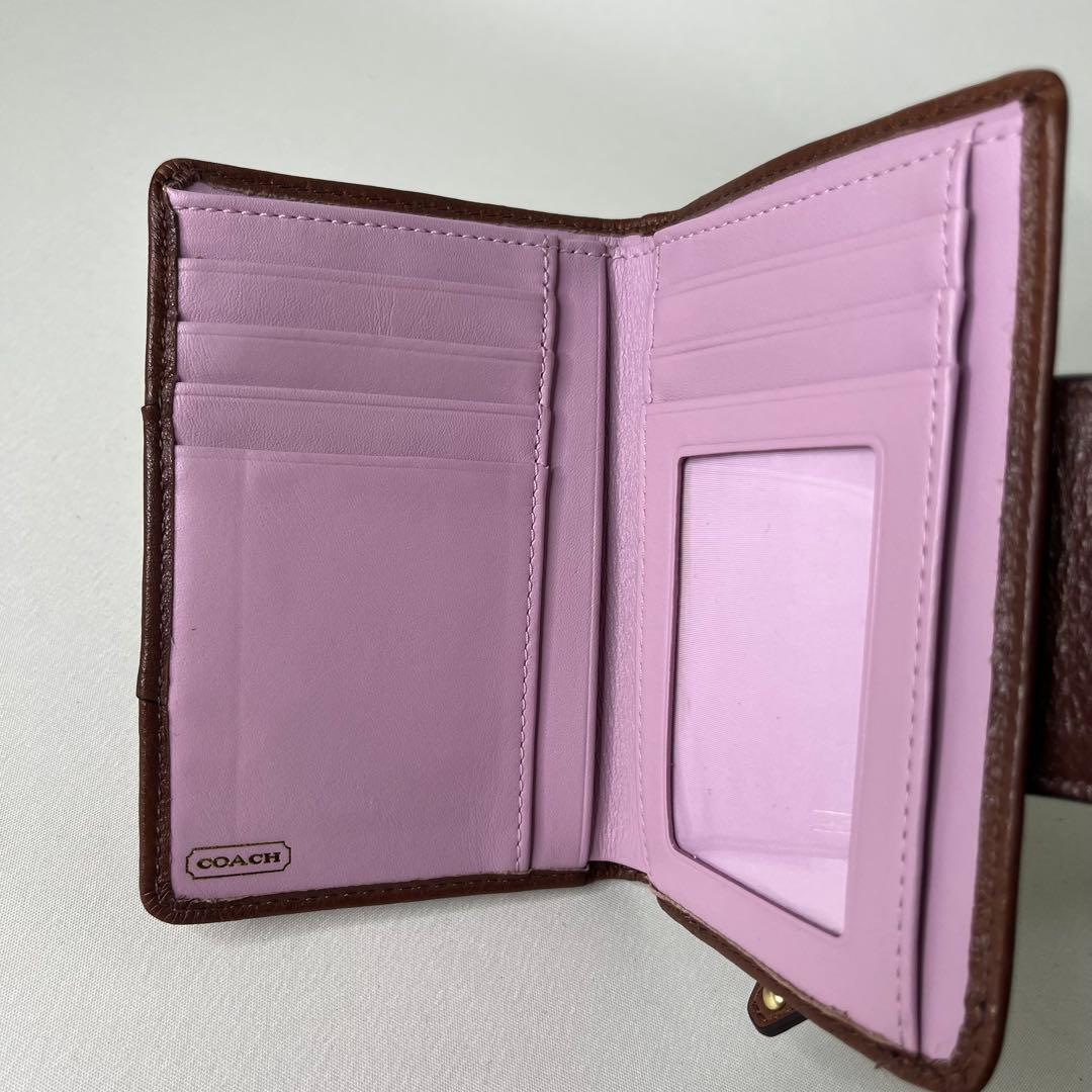 90s/OLD COACH/オールドコーチ/二つ折り財布/馬車ロゴ/本革