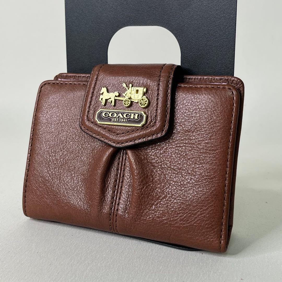 90s/OLD COACH/オールドコーチ/二つ折り財布/馬車ロゴ/本革