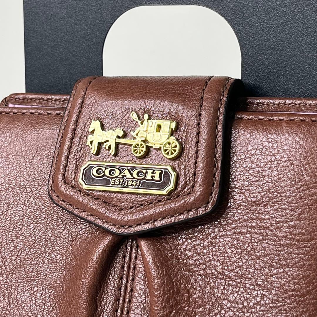 90s/OLD COACH/オールドコーチ/二つ折り財布/馬車ロゴ/本革