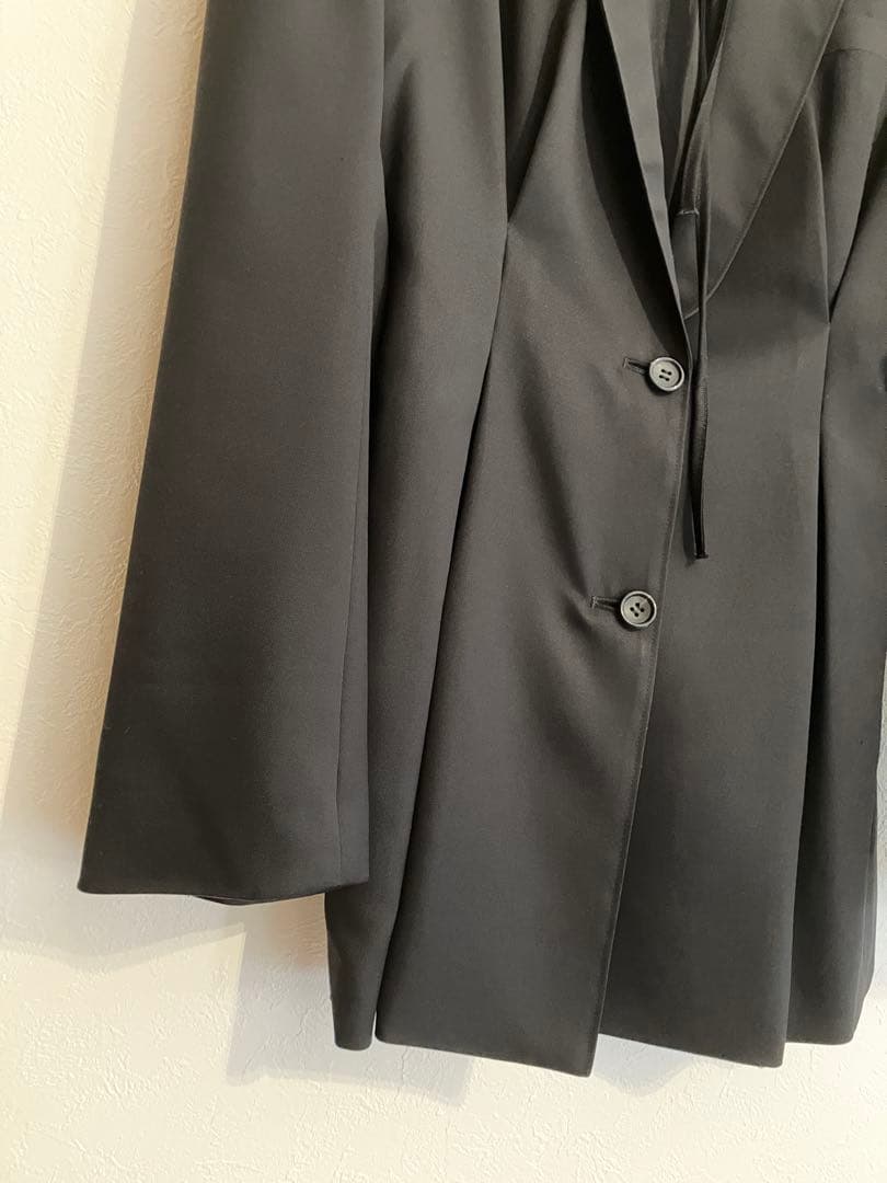 SIIILON Tack airy JKT 黒 ジャケット リボン