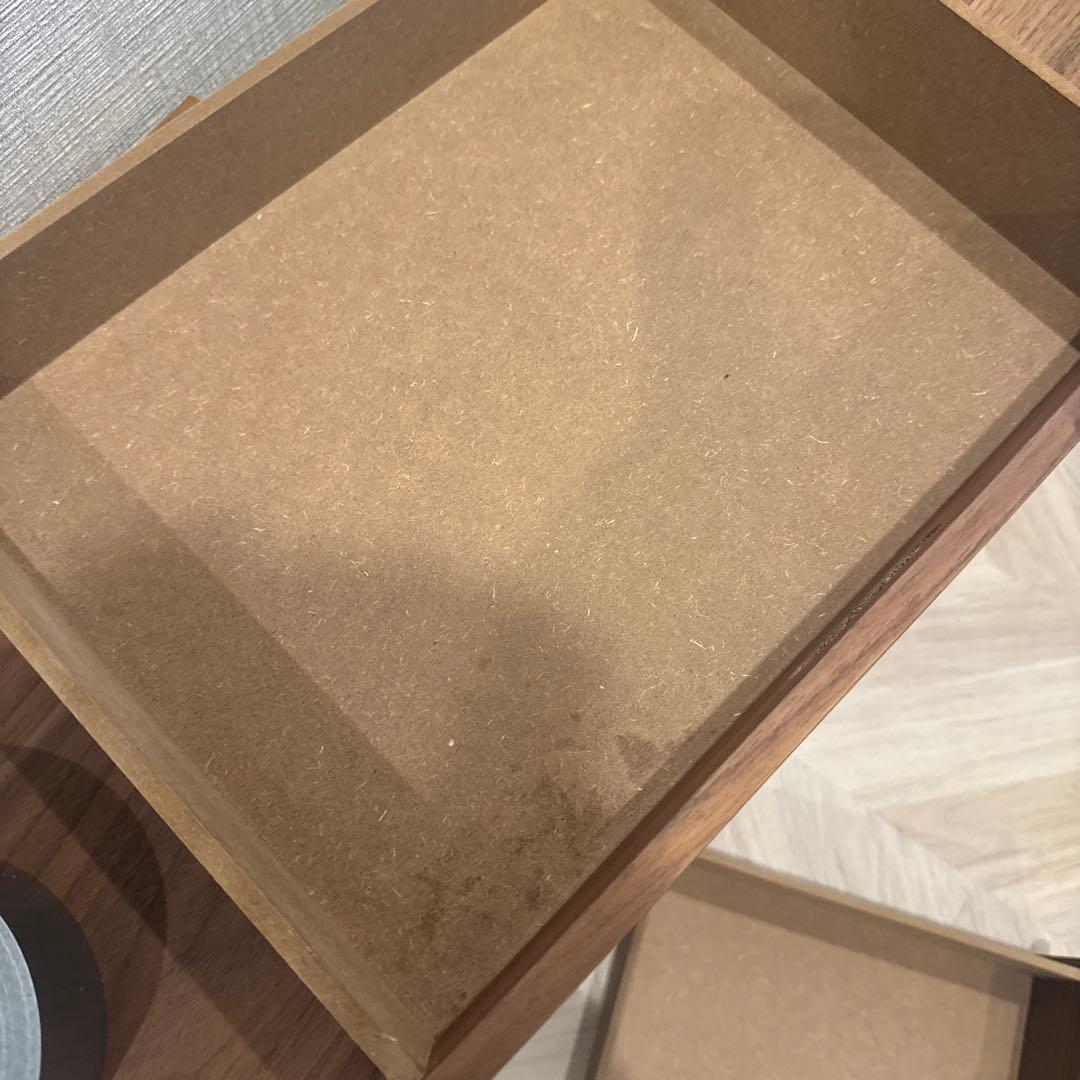 無印良品　スタッキングチェスト2個　引出し・４段／ウォールナット材突板