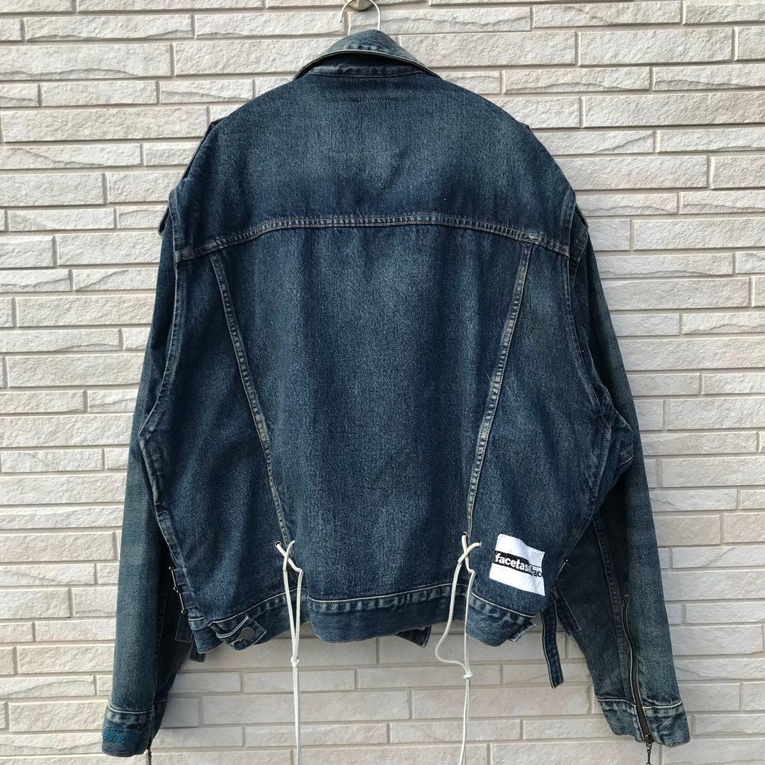 ファセッタズム×リーバイス　デニムジャケット　L　3rd　ライダース
