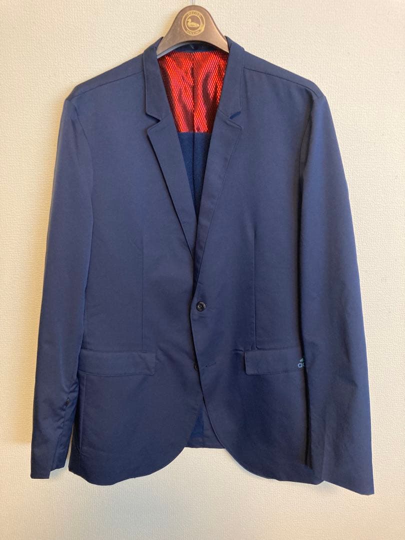 アディダス　セットアップスーツ　　ストレッチ素材　ネイビーカラー　☆美品☆