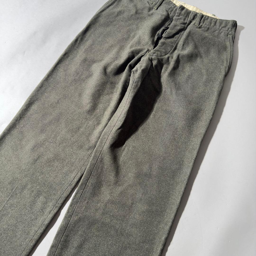 50〜60's Vintage ユーロ ミリタリー Wool Trousers