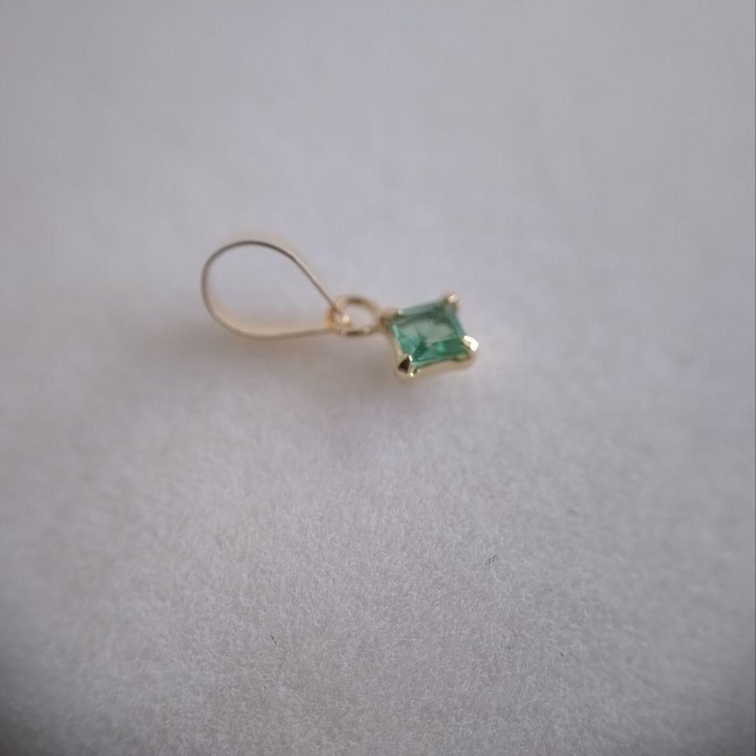 K18　YG　パライバトルマリン　ネオン ブルーグリーン　ペンダントトップ