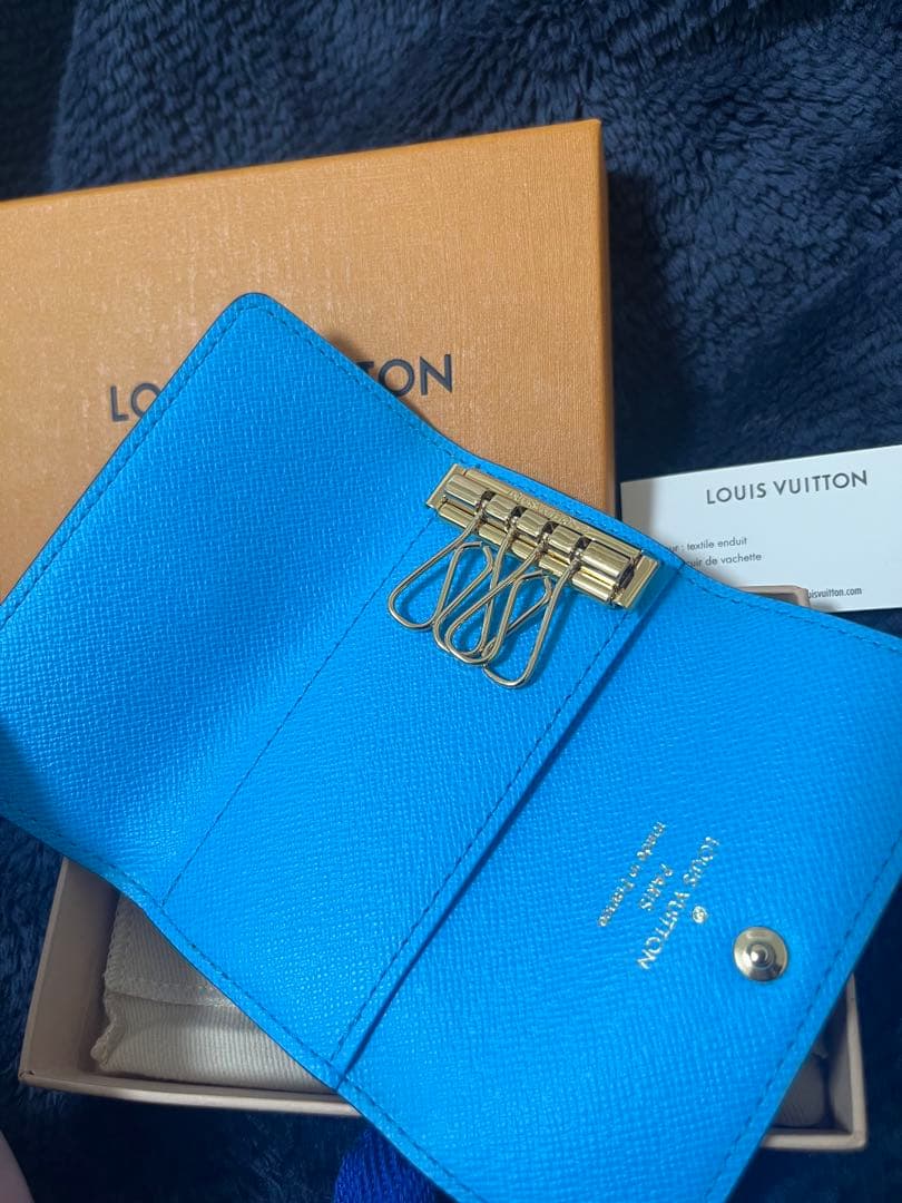 ルイヴィトン モノグラム　キーケース 4 ブルー