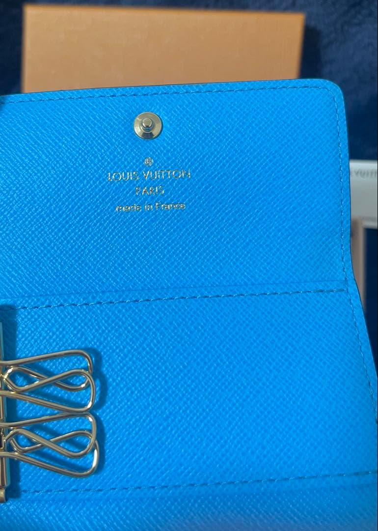 ルイヴィトン モノグラム　キーケース 4 ブルー