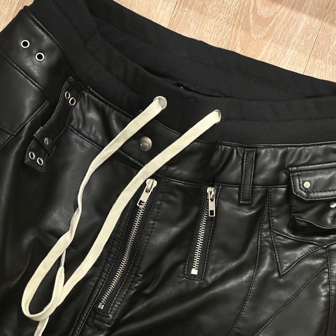 パンツ Cozy Worldwide leather cargopants L size