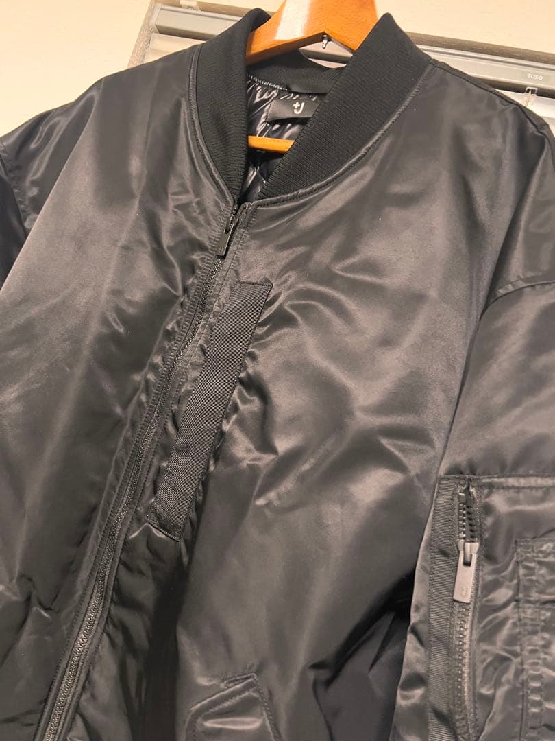 【美品】ユニクロ ジルサンダー MA-1 ダウンジャケット 特大 4XL 黒